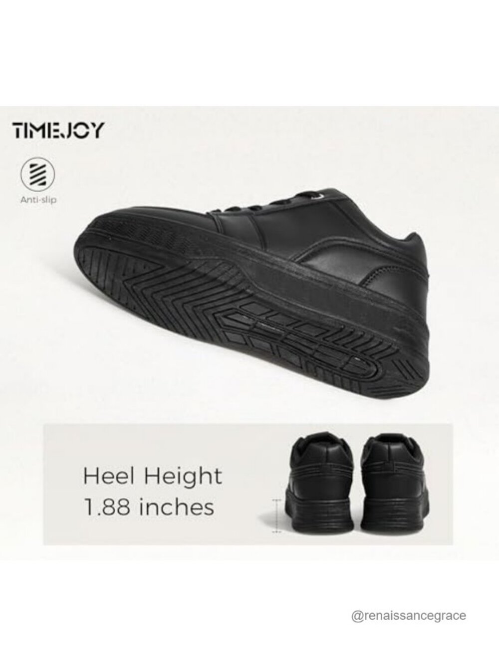 Chunky Platform Sneakers PU Leather Lace-Up Casual Fashion Athletic Shoes
